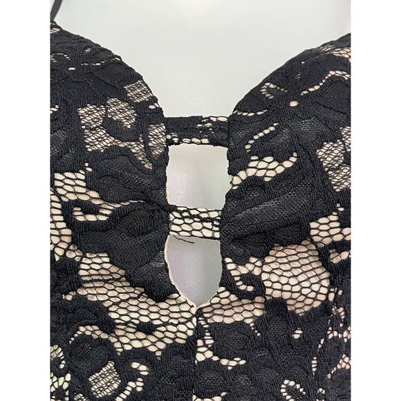 NWT B Darlin Macy’s Black Lace Bodycon Mini Dress - Picture 7 of 12